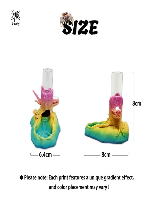 Daerky Jumping Spider Water Dispenser, Jumping Spider Hideout,Magnetic Hanging Water Feeder and Hidden Cave,Fence Accessories for Small Animals Such as Jumping Spiders, arboreal Animals, etc. (Color) - Image 3